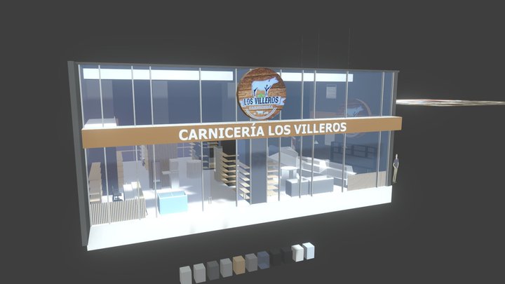 Carniceria Metro las rejas 3D Model