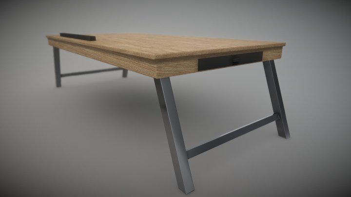 Wooden Computer Tray 3D Model