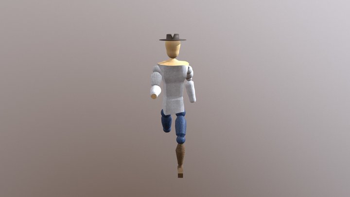 Character Run 3D Model