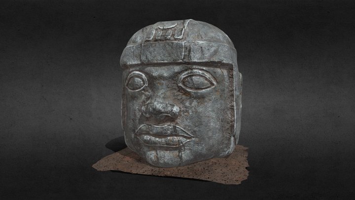 Cabeza Olmeca 3D Model