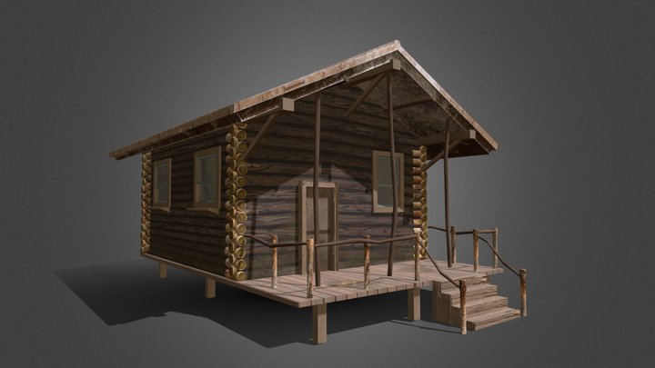 Wood Cottage 3D Model