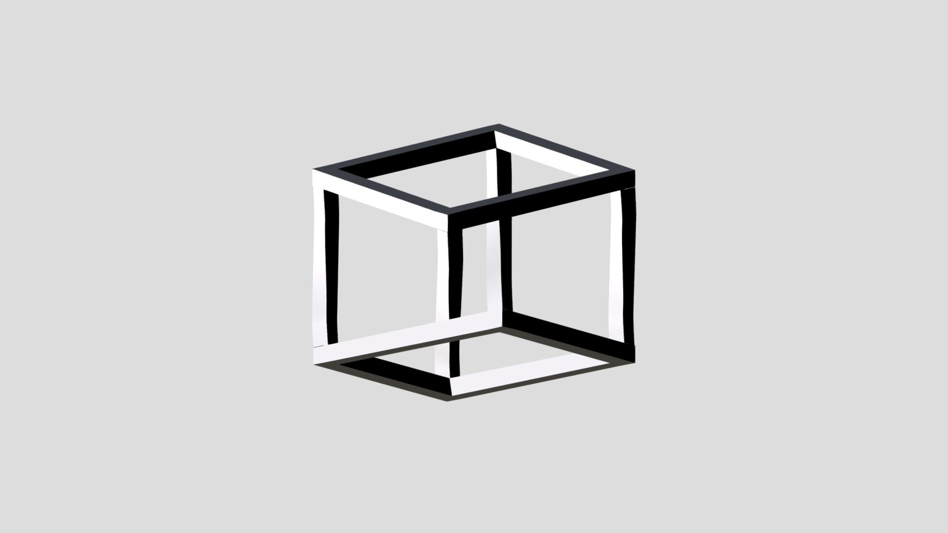Ešerova kocka (Escher's cube) - 3D model by centarzapromocijunauke