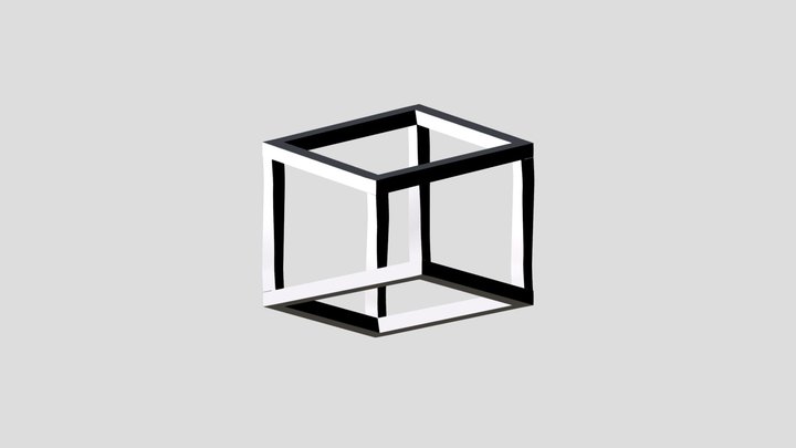 Ešerova kocka (Escher's cube) 3D Model