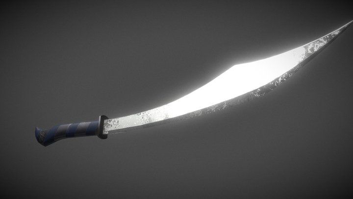 pirate scimitar sword 3D Model