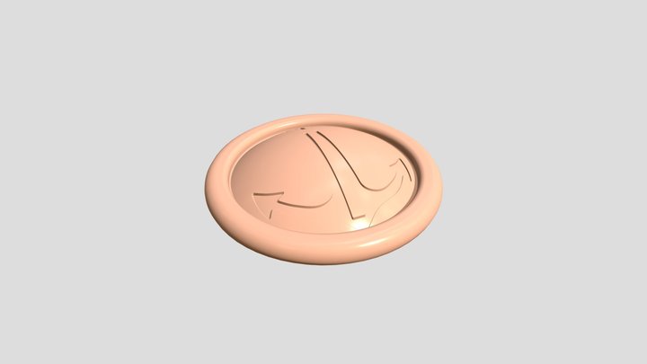 Metal Loop Button 3D Model