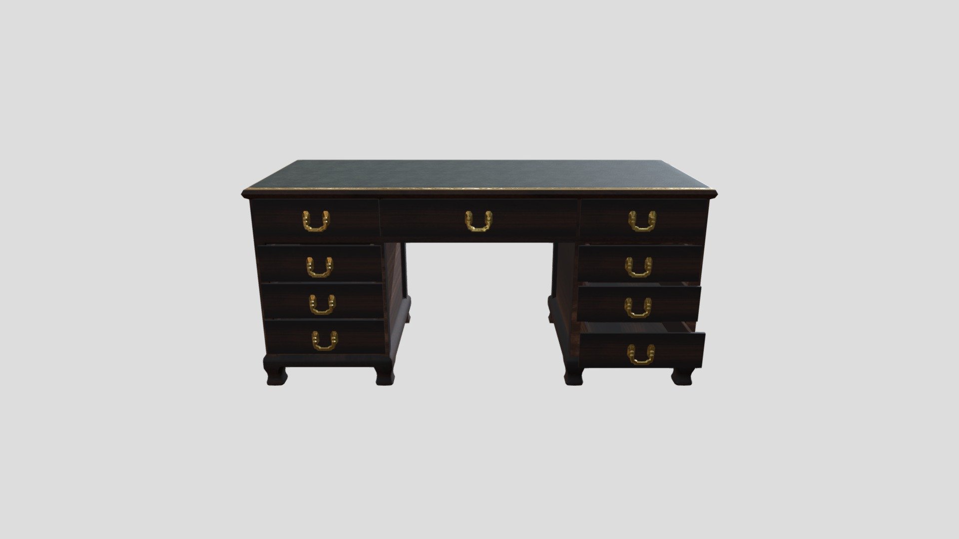 Antique Style Office Desk Download Free 3D model by ClintonAbbott.Art [8d5be12] Sketchfab