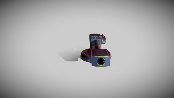 Mobile Game Turret 3D Model