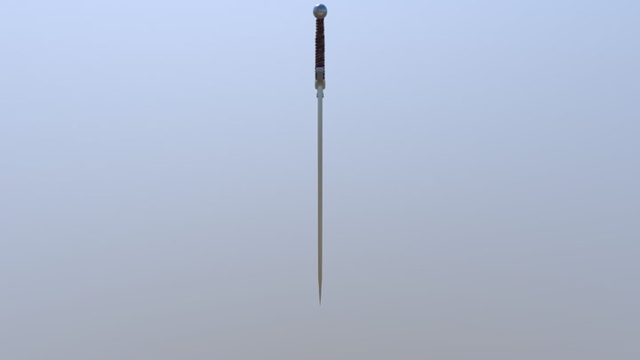 Curved Scimitar 3D Model