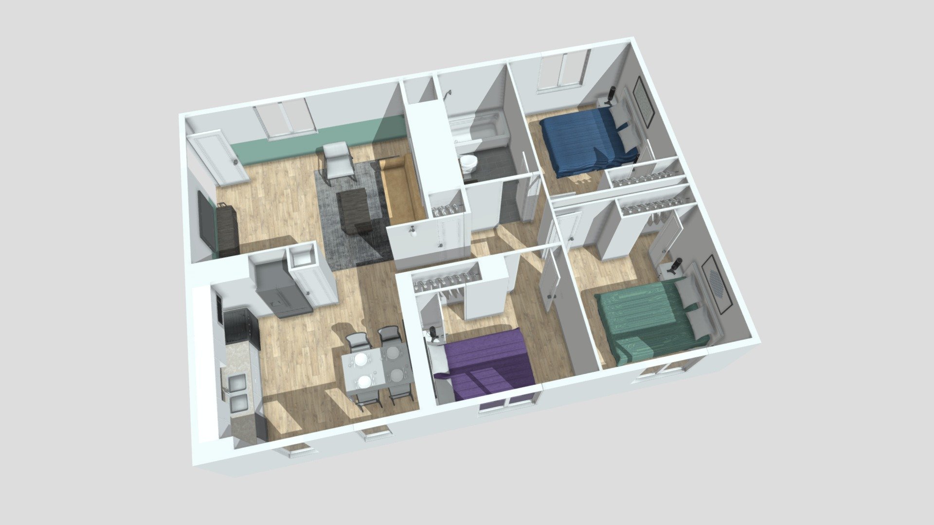 3bed — Sketchfab embed 3D viewer