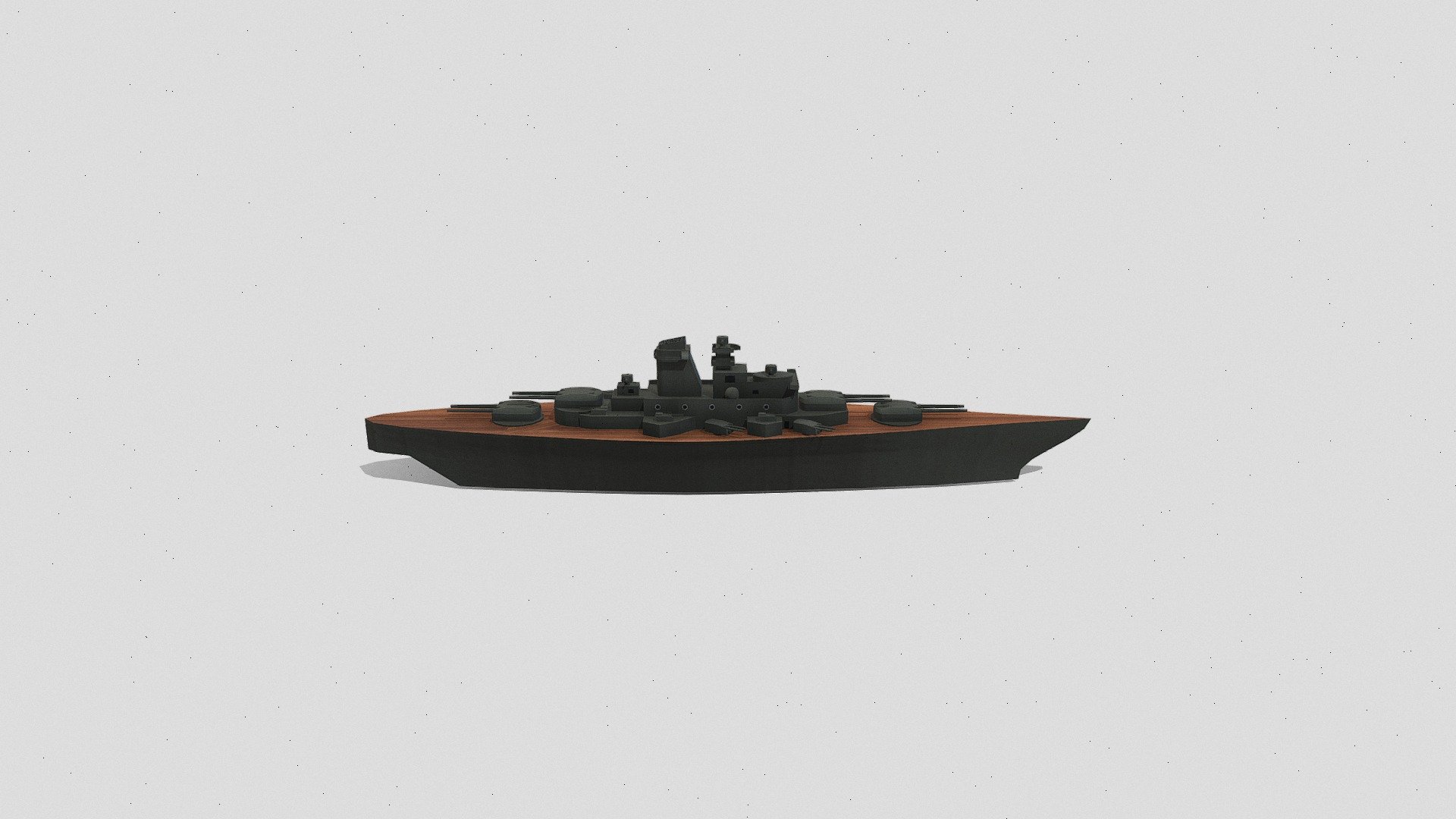 Low poly battleship - Download Free 3D model by minehffd [8d5e763 ...