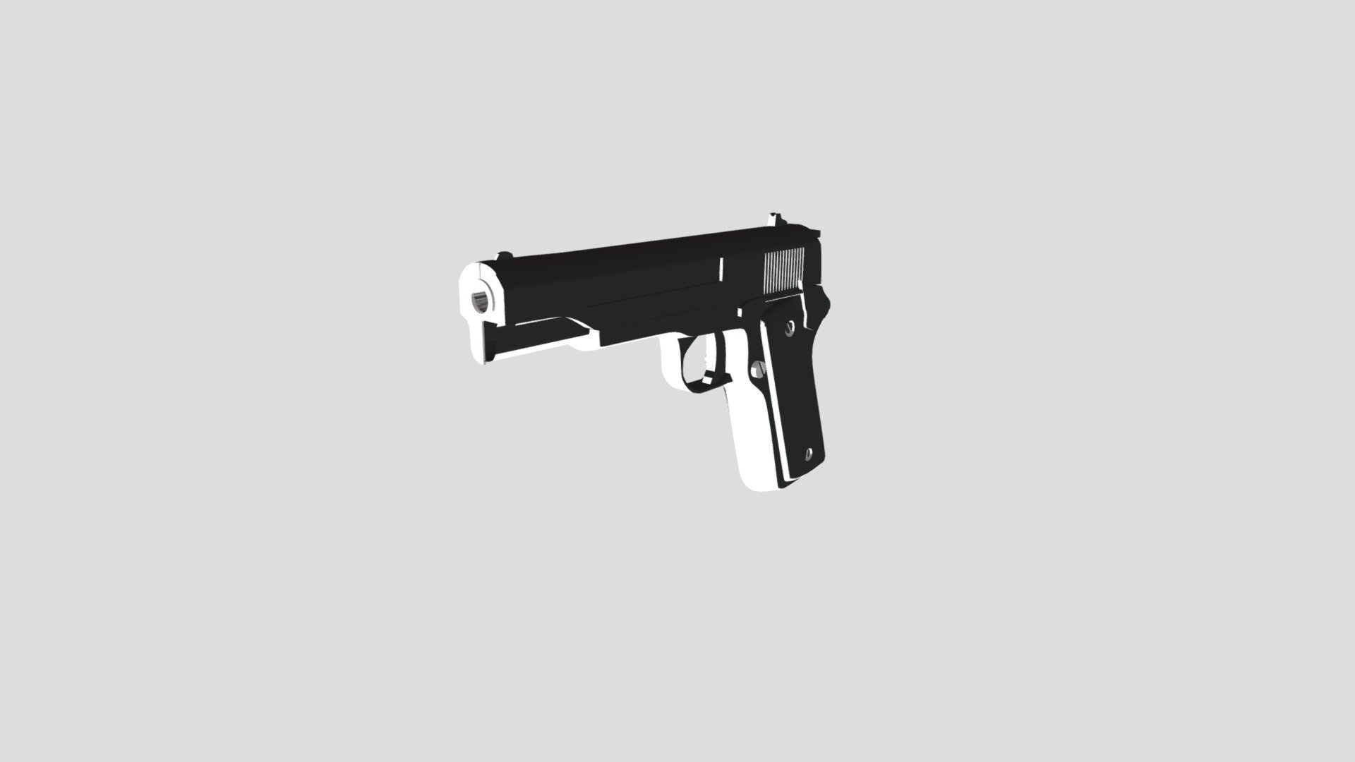 Pistol untextured made in blender Download Free 3D model by kpoh