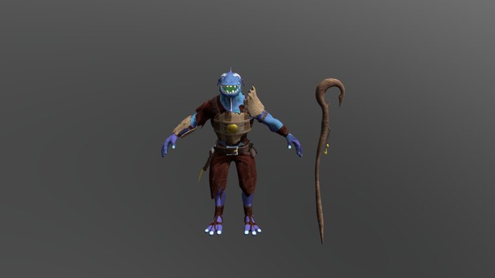 Lizard Man 3D Model