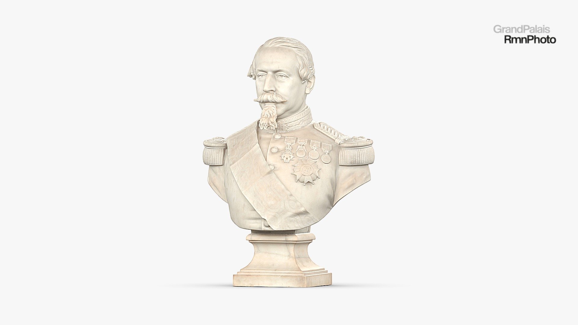 Portrait en buste de Napoléon III en uniforme — Sketchfab embed 3D viewer