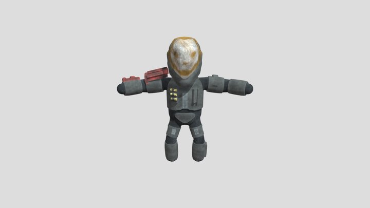 SPACE BEAN CHARACTER 3D Model