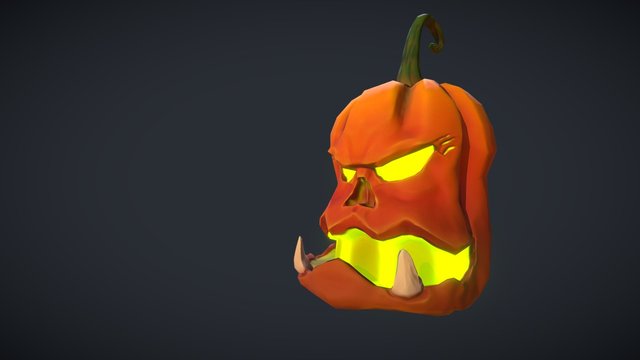 Pumpkin Head 3D Model