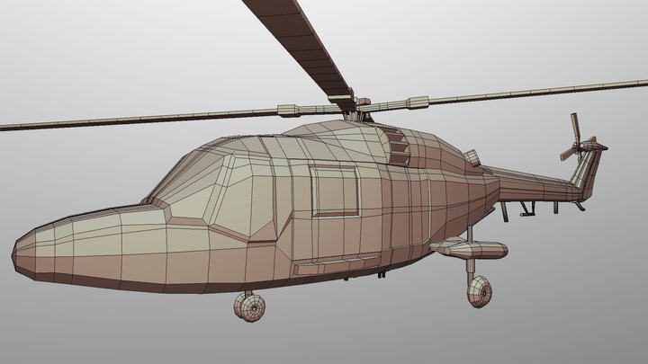 Lynx Helicopter 3D Model