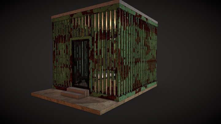 Decaying Prison Cell Interior 3D Model