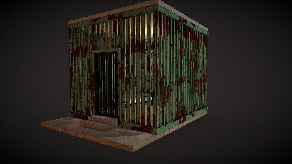 Decaying Prison Cell Interior