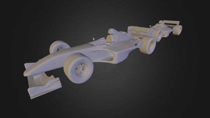  F1 Passing another F1 while racing 3D Model