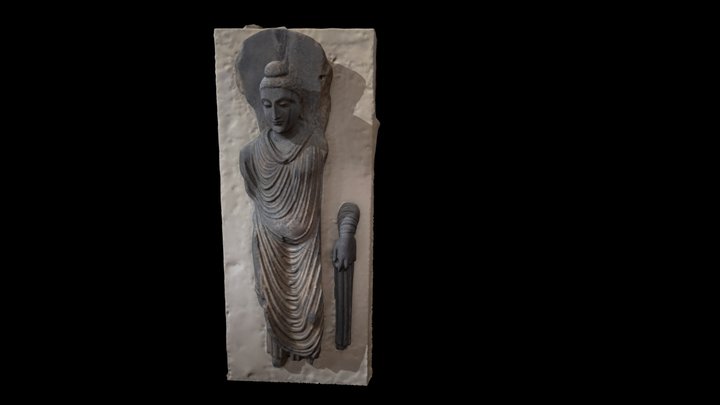 Buddha statue found in Gandhara 3D Model