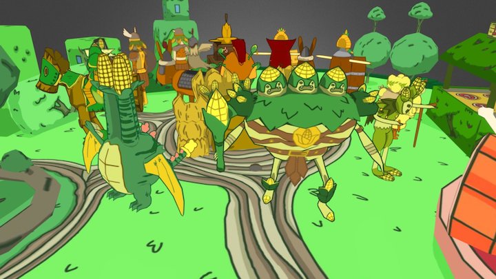 Card Wars Kingdom - Corn creatures 3D Model