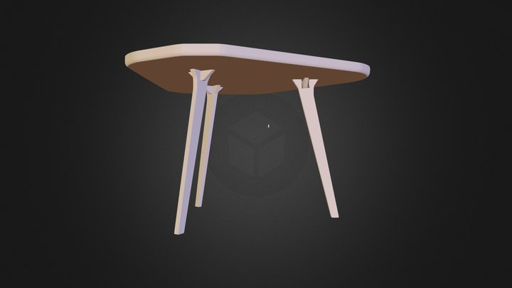 咖啡桌3D效果 3D Model