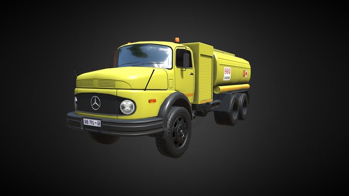 Mercedes Fuel Bowser 3D Model