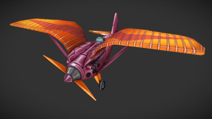 Plane Flying Circus - Game Art 3D Model