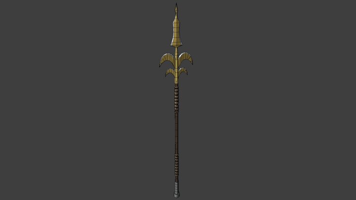 Spear Low Poly- Very Hi Resolution 3D Model