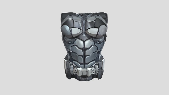 Futuristic armored human torso 3D Model