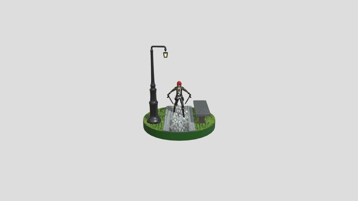 Diluc Posado 3D Model