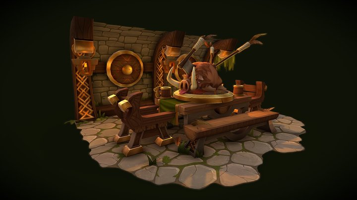 Wildhammer Feast Hall 3D Model