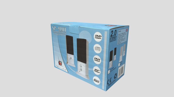 Loudspeaker box (low-poly) 3D Model