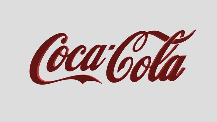 Coca-Cola Logo 3D Model