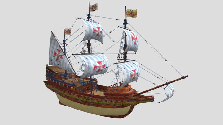 Galeone – Modello 3D gratuito STL