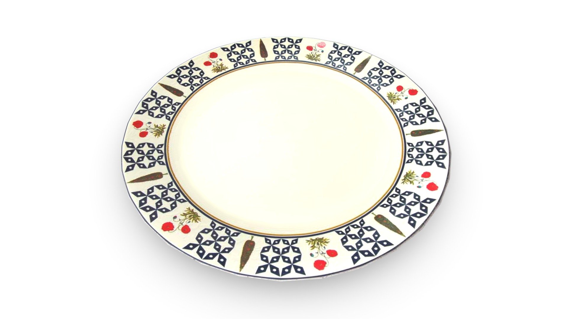 Vintage Dinner Plate (Game Ready / PBR) Buy Royalty Free 3D model by Meerschaum Digital
