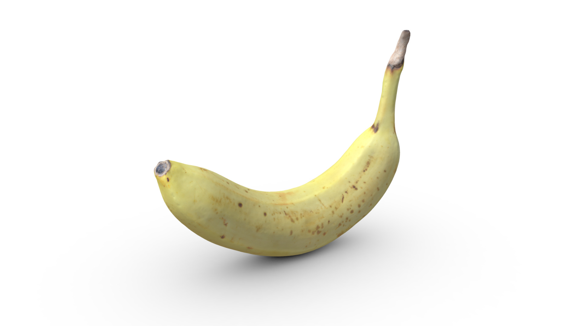 3D model Banana Scan - This is a 3D model of the Banana Scan. The 3D model is about a banana with a stem.