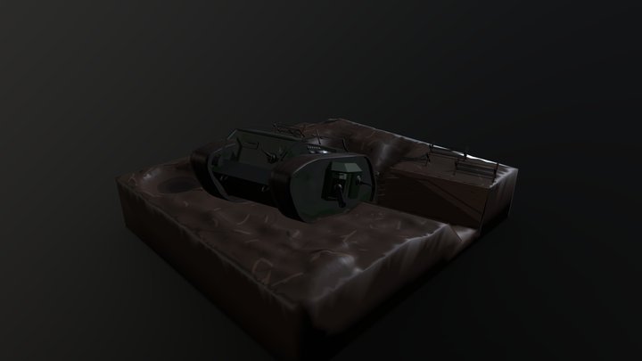 MKV driving Through trench 3D Model