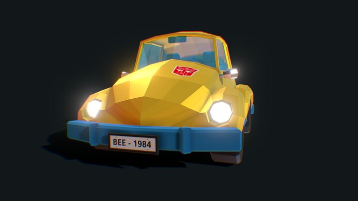 Bumblebee Low Poly Animated 3D Model