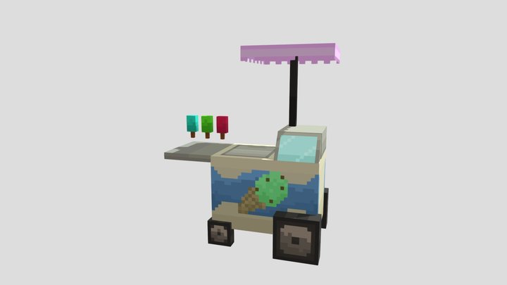Voxel Ice Cream stand