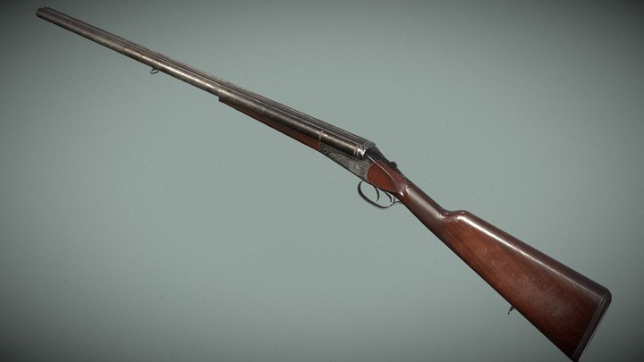 IZh-58 Double-Barreled Shotgun 3D Model