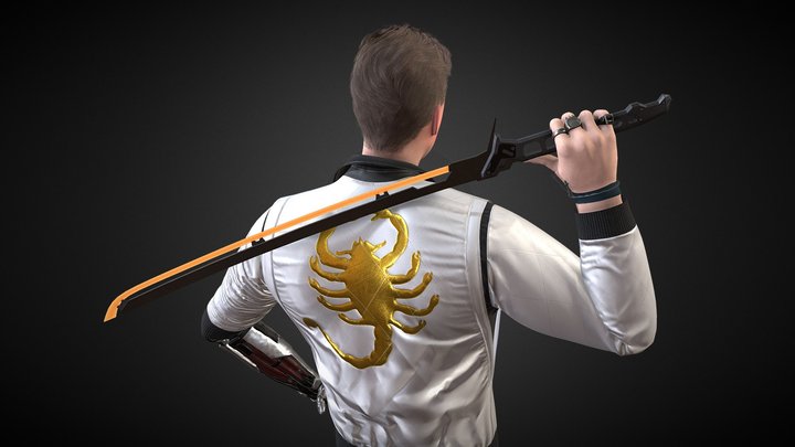 Cyberpunk in Drive Jacket 3D Model