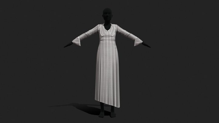 1930's American Humble Dress – Modello 3D gratuito STL