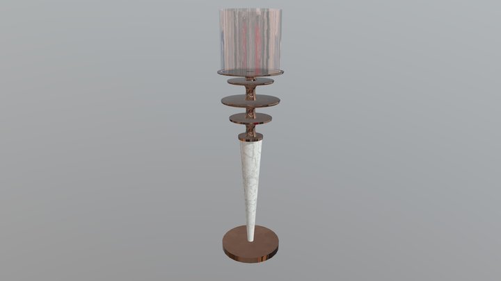 Metallic Candleholder 3D Model