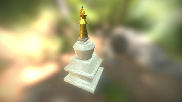 Golden Stupa 3D Model