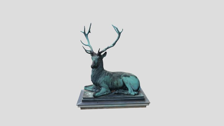 Ruhender Hirsch II 3D Model