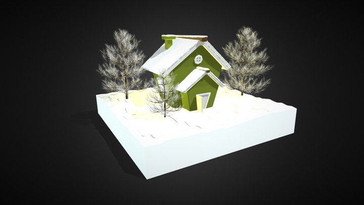 Snow cottage_ 3D Model