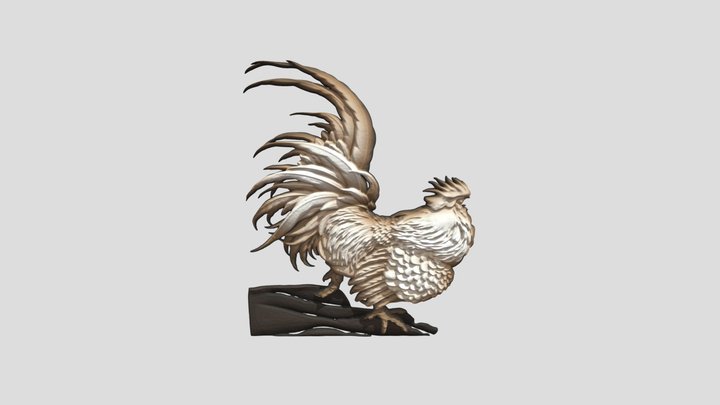Rooster 001 – Gratis 3D-model STL