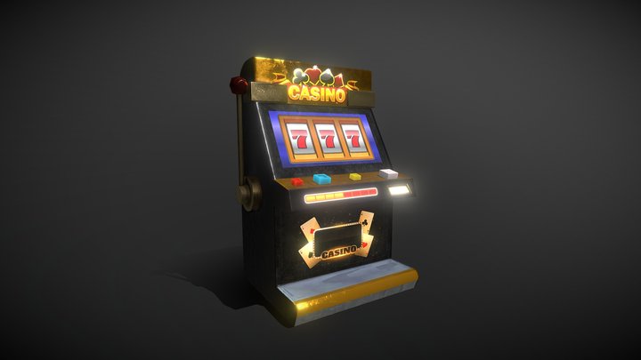LOW POLY CASINO MACHINE 3D Model