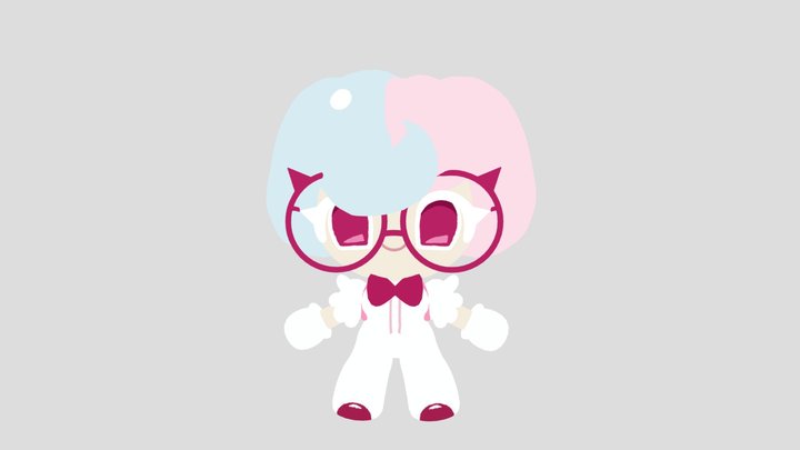 Marshmallow Bunny Cookie 3D Model